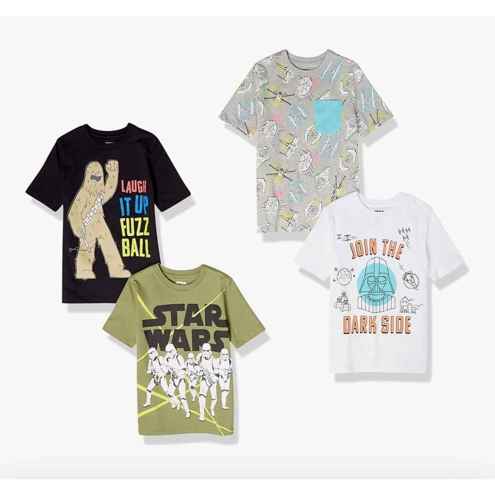 Amazon‎ Essentials Disney Star Wars Boys Toddlers' Short-Sleeve T-Shirts(4) 2T
